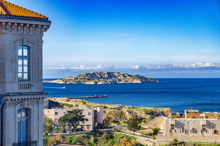 Iles du Frioul and chateau d'If in Marseille harbor