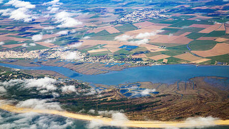 l'aiguillon sur mer en la flotte sur mer vanuit de lucht gezien