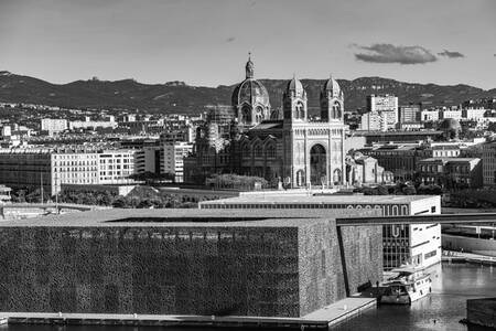 La Major Cathedral seen from Marseille's Vieux Port