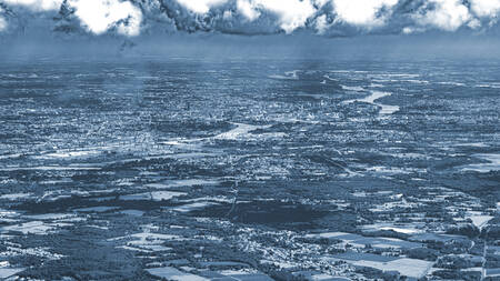 Staden Nantes från himlen Staden Nantes från himlen