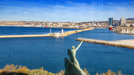 The port and harbour of Marseille on the Mediterranean