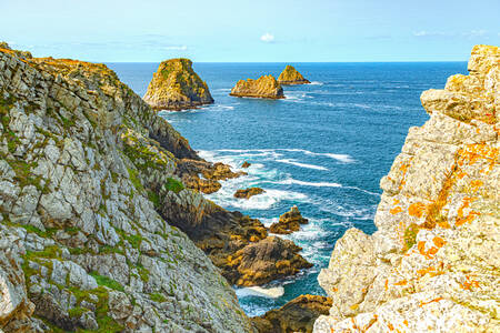 De erwtenhoop bij Penhir Point in Crozon De erwtenhoop bij Penhir Point in Crozon