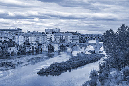 Les ponts sur le Tarn à Albi