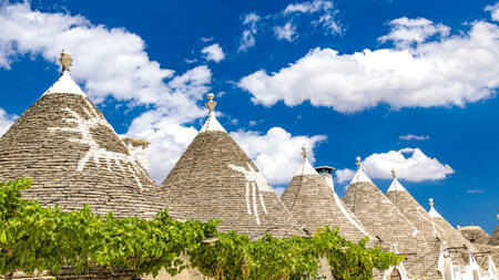 Trulli vid Alberobello i Puglia Trulli vid Alberobello i Puglia