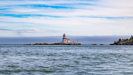 De vuurtoren van Head Harbour bij de Canadese Saint Andrews Bay canvas prints De vuurtoren van Head Harbour bij de Canadese Saint Andrews Bay canvas prints