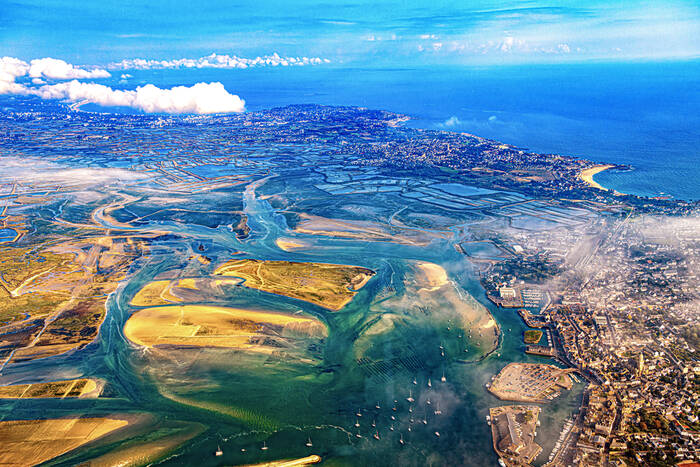 De moerassen en La Baule vanuit de lucht