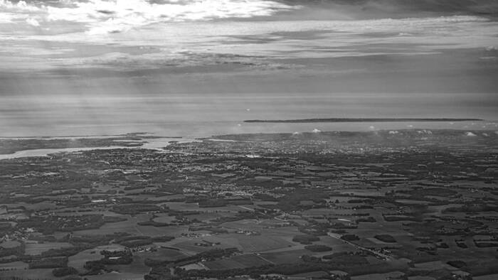 Lorient Larmor Plage och ön Groix i Morbihan Lorient Larmor Plage och ön Groix i Morbihan