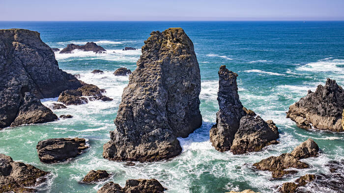 Port Coton belle ile en Mer en de naalden van Monet