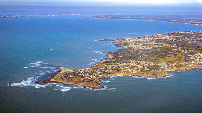 Préfailles en la plaine sur mer vanuit de lucht