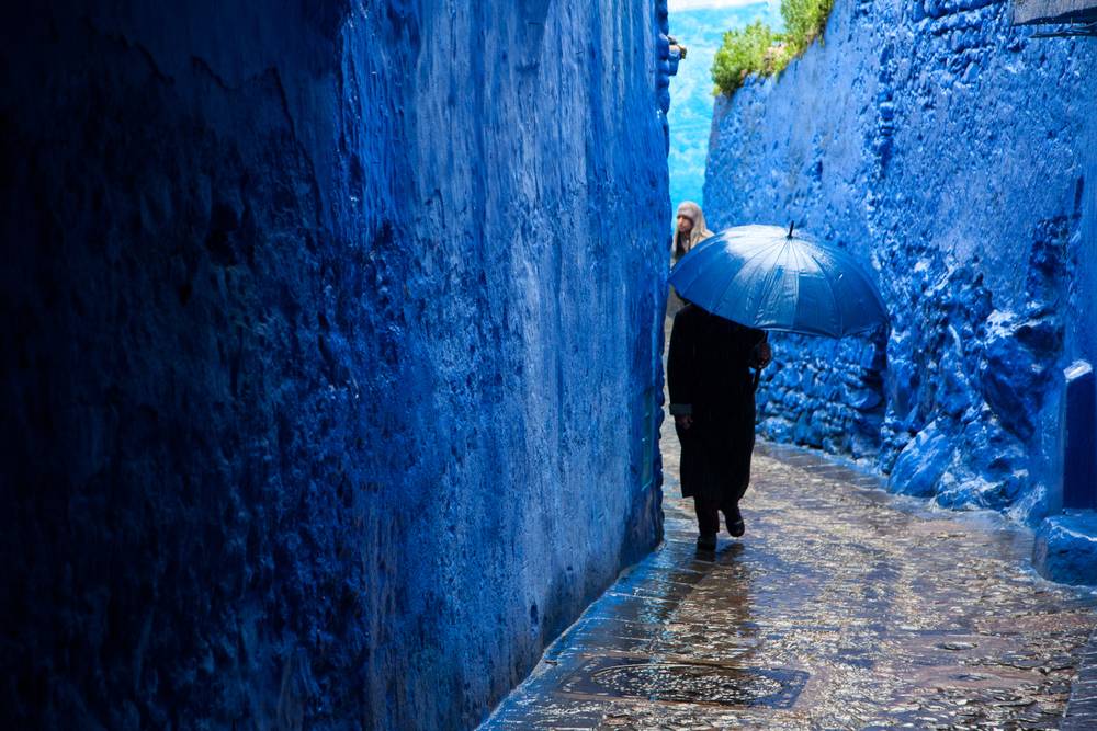Chefchaouen in the rain