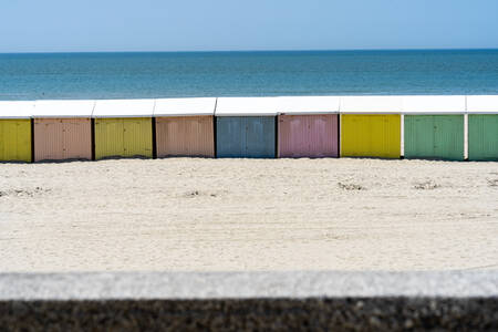Berck plage beach cabins
