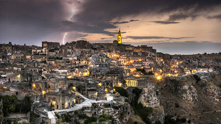 Onweer in Matera Onweer in Matera