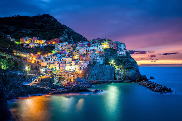 Manarola bij nacht