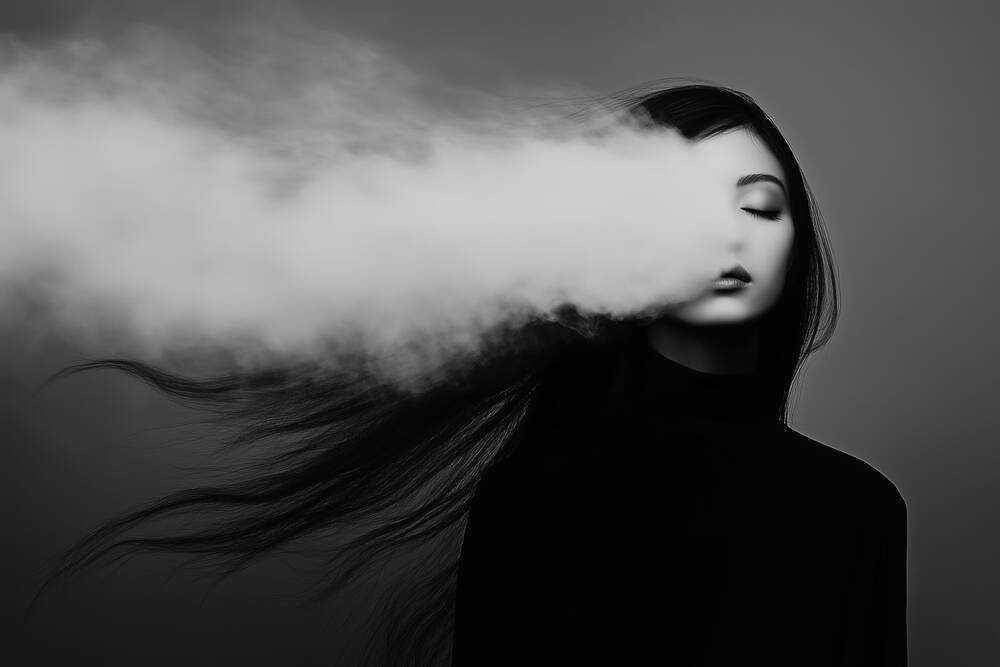 Woman in the cloud 1