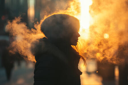 Winter portrait in the Sunset 1