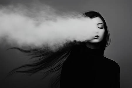 Woman in the cloud 1