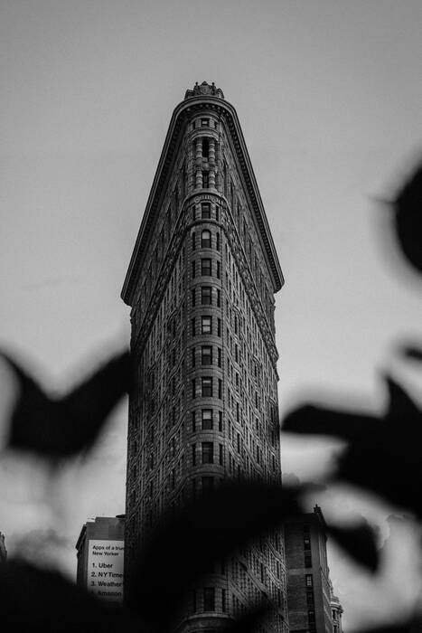 Immeuble en fer plat avec des fleurs Immeuble en fer plat avec des fleurs