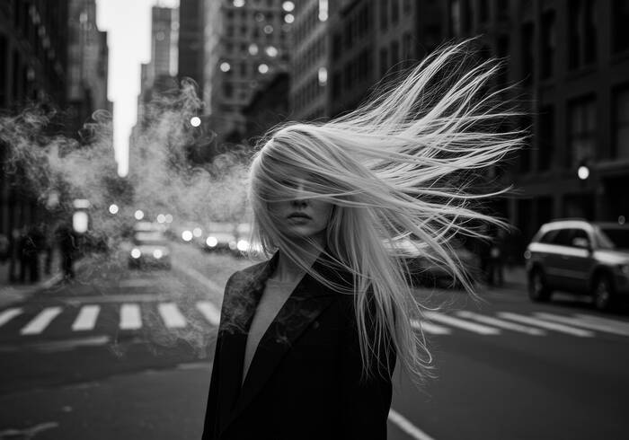 Portrait de rue d'une femme Portrait de rue d'une femme