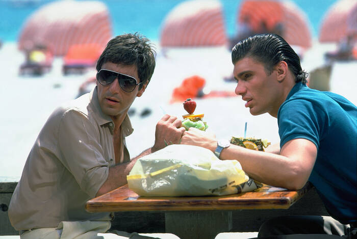 Al Pacino en Steven Bauer in Scarface Al Pacino en Steven Bauer in Scarface