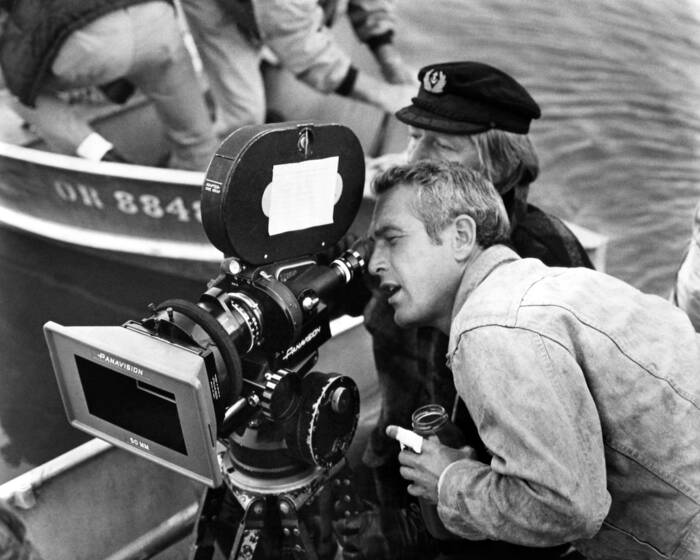 Paul Newman als regisseur van "Sometimes a Great Notion" (1971) Paul Newman als regisseur van "Sometimes a Great Notion" (1971)