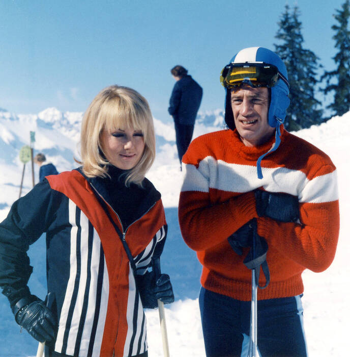 Jean Paul Belmondo sugli sci Jean Paul Belmondo sugli sci