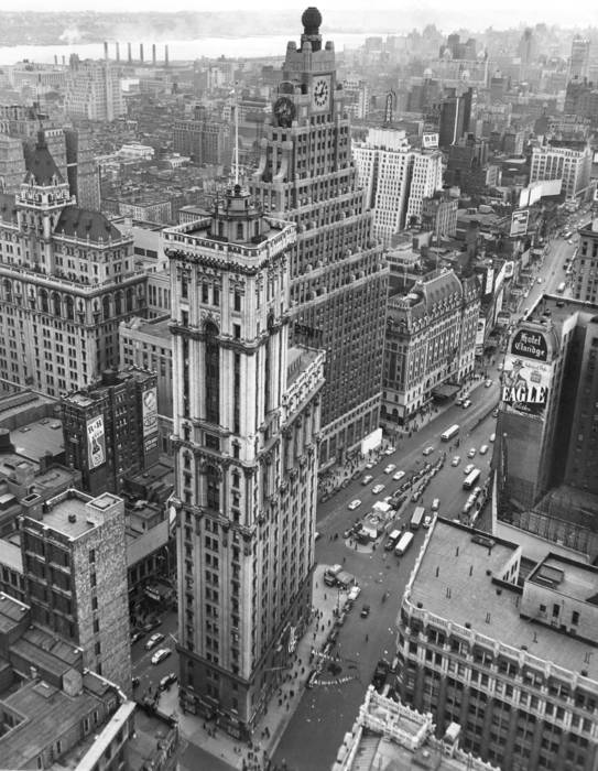 Luchtfoto van het Tijdplein in 1948