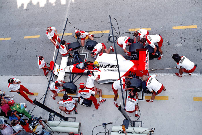 Ayrton Senna Jerez 1989 pit stop