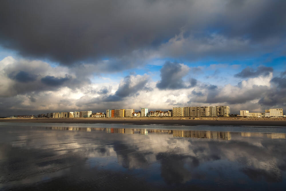 Reflejos de Le Touquet Paris-Plage en marea baja