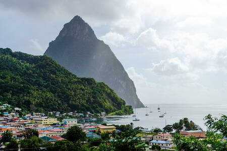 Bahía de Soufriere, Santa Lucía Bahía de Soufriere, Santa Lucía