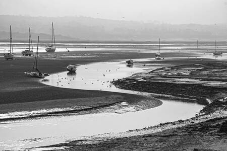 Le Touquet-Paris-Plage - Estuario de Canche en marea baja Le Touquet-Paris-Plage - Estuario de Canche en marea baja