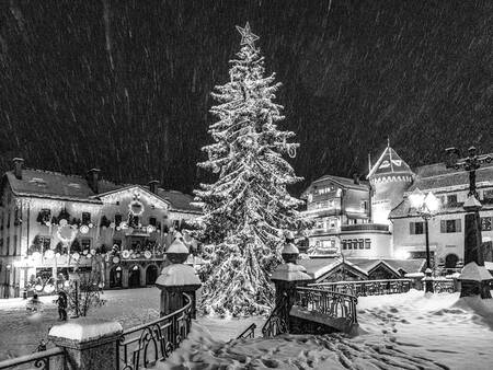 Megève - Verlichting in het centrum van het dorp
