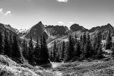 Hacia el Col du Bonhomme desde Tré la Tête Hacia el Col du Bonhomme desde Tré la Tête