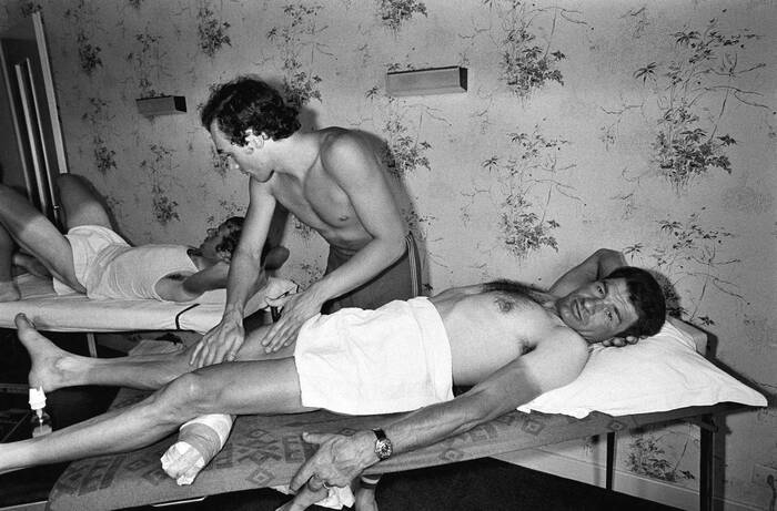 Massage tijdens de Tour de France 1976