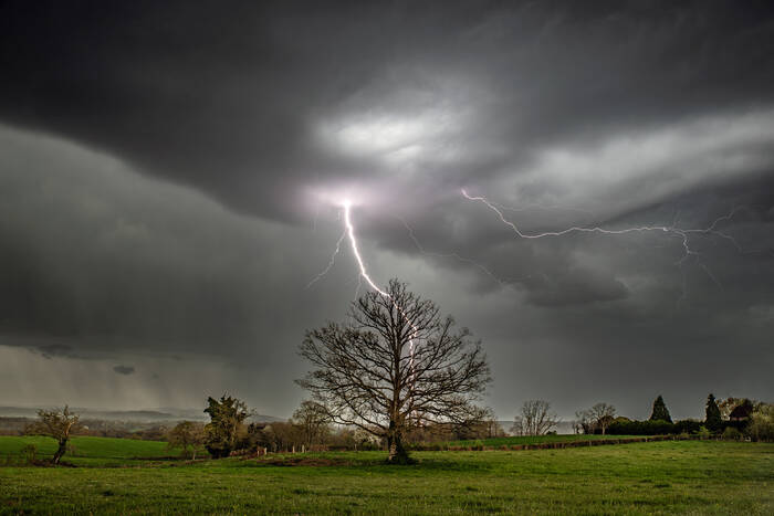 Stormy landscape France Stormy landscape France