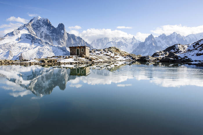 Riflessione a Chamonix-Mont-Blanc Riflessione a Chamonix-Mont-Blanc