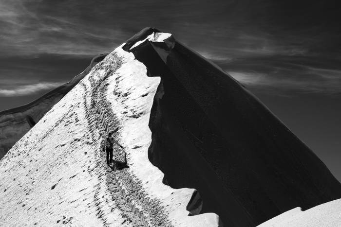 Sur l'arête du Mönch Sur l'arête du Mönch