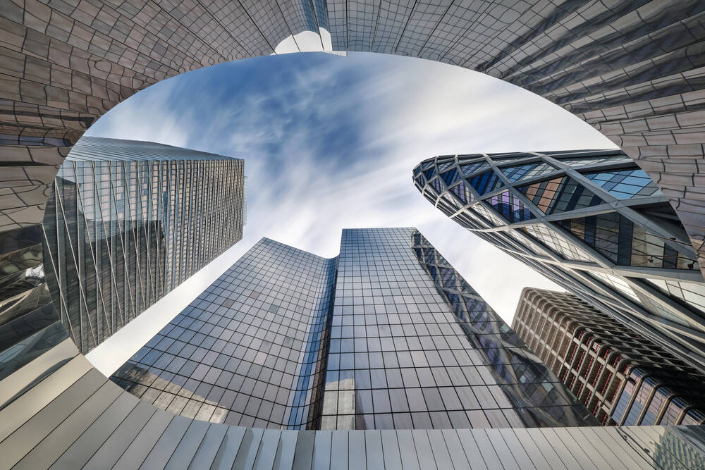 At the heart of the La Défense buildings