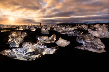 Ice blocks in Iceland