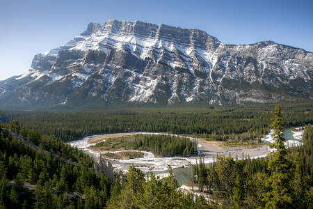 Rundle Mountain Rocky Canada