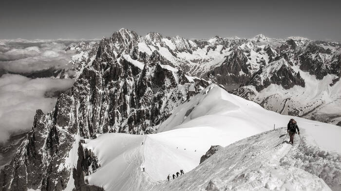 Alpinisti Monte Bianco Alpinisti Monte Bianco