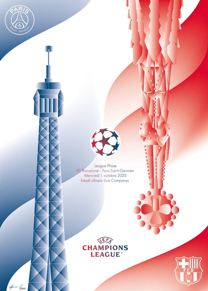 FC BARCELONE - PARIS SAINT-GERMAIN POSTER