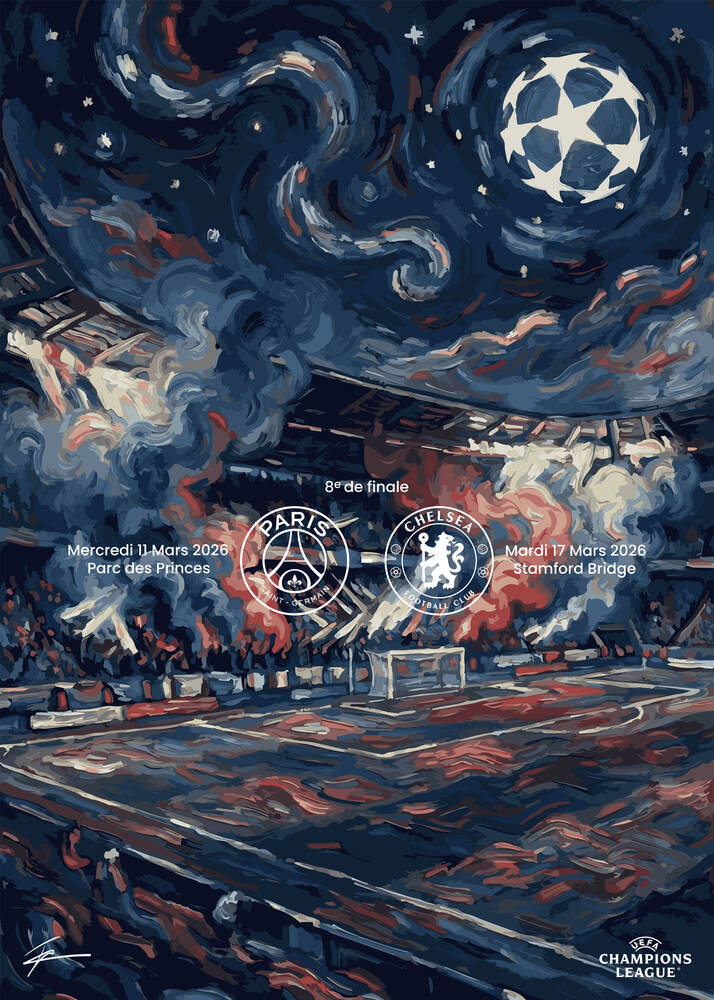 AFFICHE PARIS SAINT-GERMAIN - CHELSEA