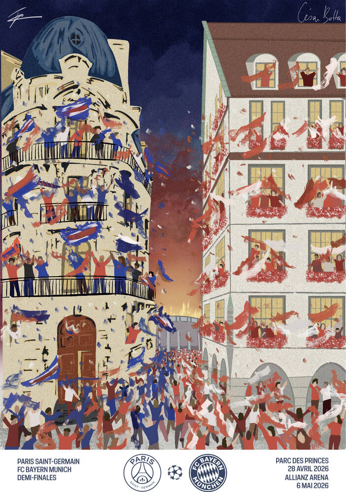 AFFICHE PARIS SAINT-GERMAIN - FC BAYERN