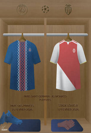 AFFICHE PARIS SAINT-GERMAIN - AS MONACO