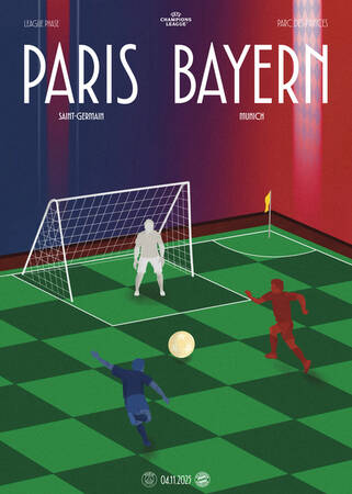 PARIS SAINT-GERMAIN - BAYERN MUNICH POSTER