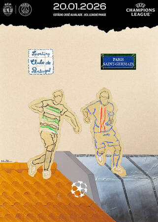 AFFICHE PARIS SAINT-GERMAIN - SPORTING CLUBE DE PORTUGAL