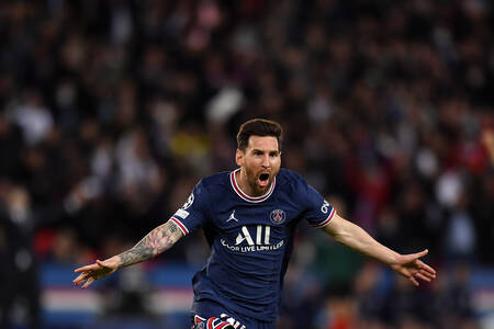 Celebration - Messi against Manchester CIty
