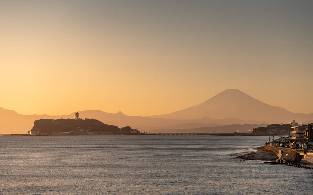 Enoshima and Mount Fuji