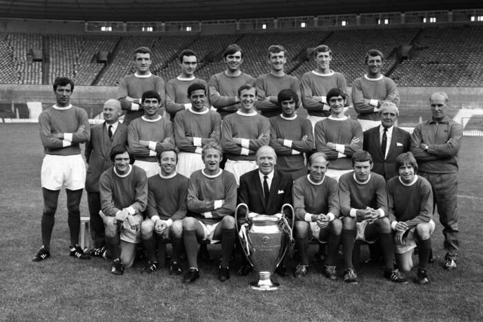 Manchester United-team - Europese Beker Kampioenen 1968