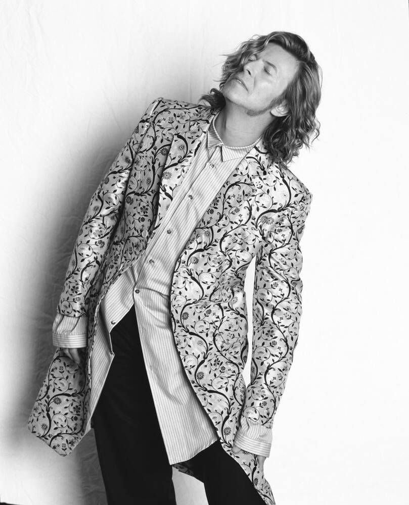 David Bowie backstage bij Glastonbury 2000